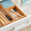 Natural Brown Rectangular Drawer Organizer 9x6 inch 2