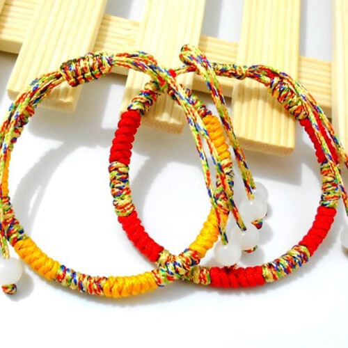 Βραχιόλι Line Love Charm από Θιβετιανό Σχοινί Κόκκινο 2