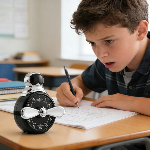 Mechanical Wind-Up Kitchen Timer with Loud Alarm 1