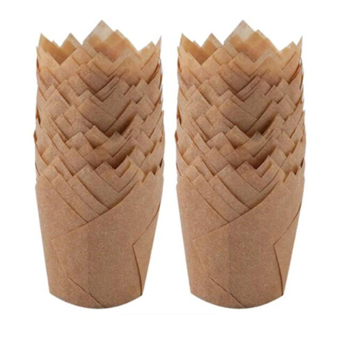 Brown Tulip Cupcake Liners Greaseproof 200 pcs 2