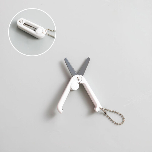 Morandi Mini Scissors Portable Retractable Folding Gray 1