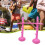 Inflatable high jump bar game prop pink 7