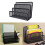 Schreibtisch-Organizer mit Netzfächern, Schwarz, 6er-Pack 2