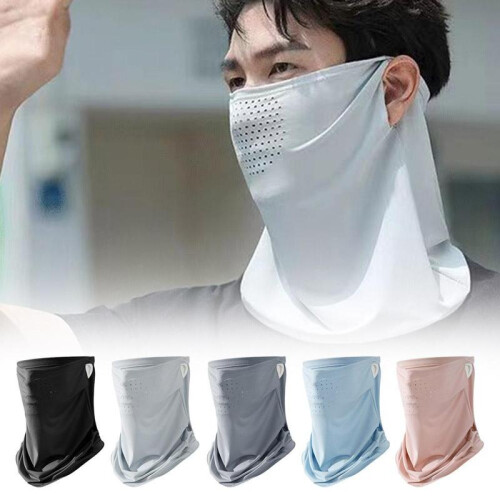 UV Protection Ice Silk Face Mask Breathable Lightweight 1