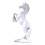 Horse Statue White Tabletop Ornament 1 piece 4