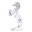 Horse Statue White Tabletop Ornament 1 piece 5