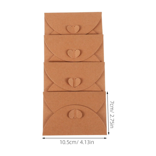 Kraft Paper Mini Envelopes with Cards 20-Pack 1