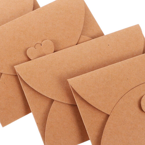 Kraft Paper Mini Envelopes with Cards 20-Pack 2