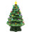 Ceramic Christmas Tree with LED Lights 12 Inches Green 2