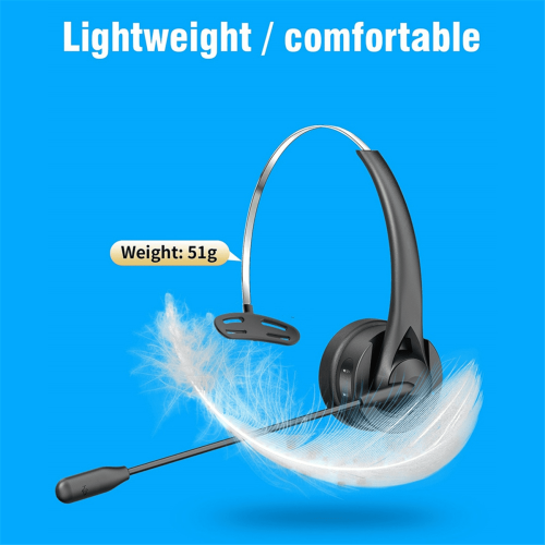 On-Ear Bluetooth 5.4 Headset with Noise-Cancelling Mic Black 2
