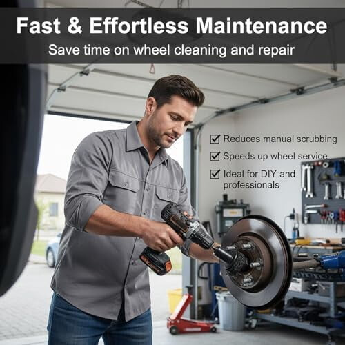 Wheel Hub and Stud Resurfacing Kit for Rust Removal and 1