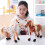 3D plush horse throw pillow 30 cm and 60 cm 3