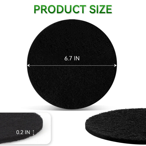Compost Bin Replacement Filter 6.7 Inch Black 10 Pack 1