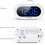 LED digital alarm clock blue outlet-powered compact 5