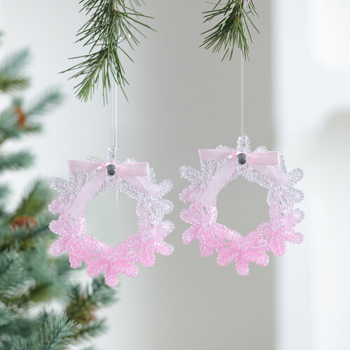 Christmas Pink Gradient Acrylic Pendant 1 Piece 1