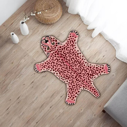 Leopard Print Bath Mat Non-Slip 16x24 Inches 2