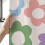 Flower Shower Curtain Pastel Boho 72x72 Inch 5