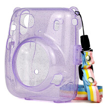 Transparent  Camera Bag Glitter Crystal Hard Shell with Detachable Shoulder Strap for Instax  11 ()