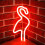 LINLIN LED flamingo neonljus batteri/USB-driven 1 st 4