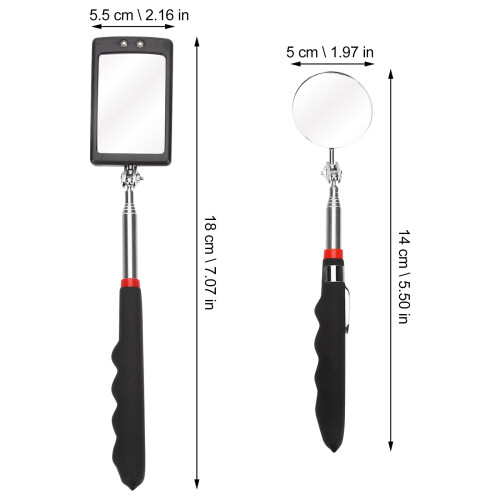 Xing LED inspection mirror telescoping 2 pcs 1