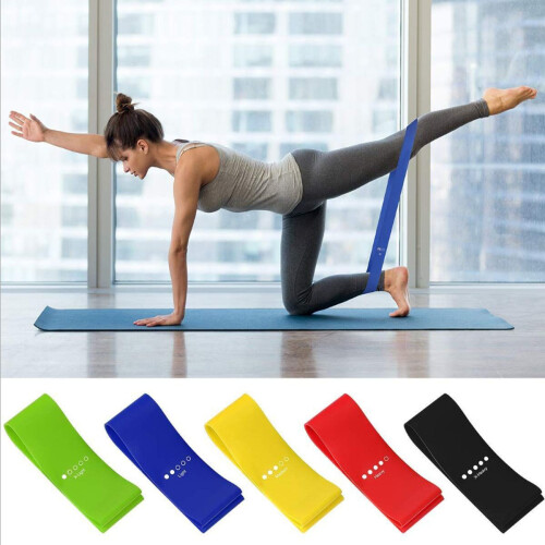 Exercise Latex Resistance Bands Set of 5 1