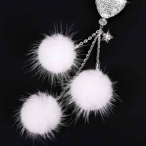 Autohanger met glitters, wit, 1 stuk 1