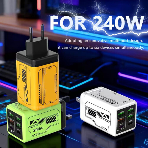 USB-C-Netzteil 240 W, 6-Port PD/QC 1