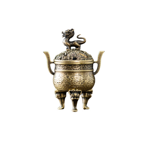 Vintage åndslampe røgelsesbrænder bronze metal 1