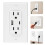 Prise GFCI 20 A avec ports USB A et C, blanche 2