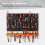 Wall Workshop Organizer Toolboard 69 x 54 cm Orange — tool board, garage organizer, wall system, tool holders, pegboard 4