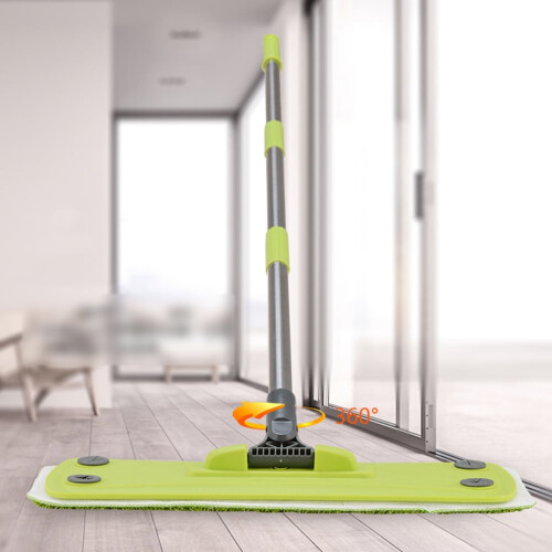 OULII groene microvezel nat-droog veegmop 1 set 2