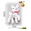 Christmas ornaments white fawn foam 6-pack 3