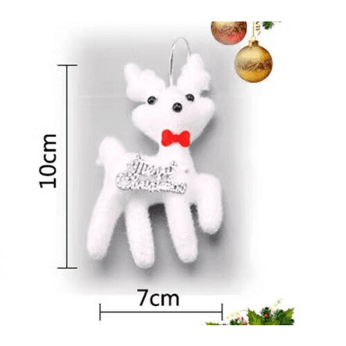 Christmas ornaments white fawn foam 6-pack 2