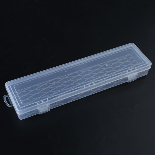 Caja de herramientas rectangular transparente de 14 pulgadas 1