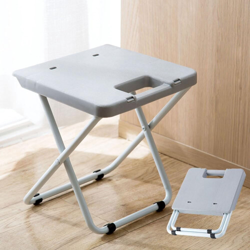 Camping Stool Grey 10 Inch Lightweight Folding 200lb 1