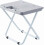 Tabouret de camping gris, pliable, 25 cm, léger, supporte jusqu'à 90 kg. 4