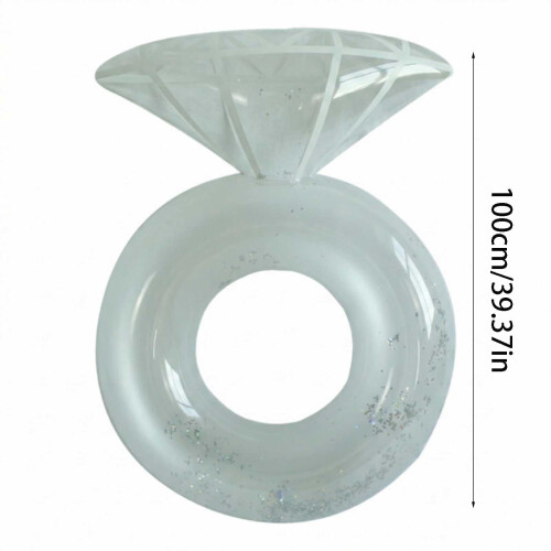 Funkelnder Verlobungsring, aufblasbare Schwimmhilfe, 1 Stück 2