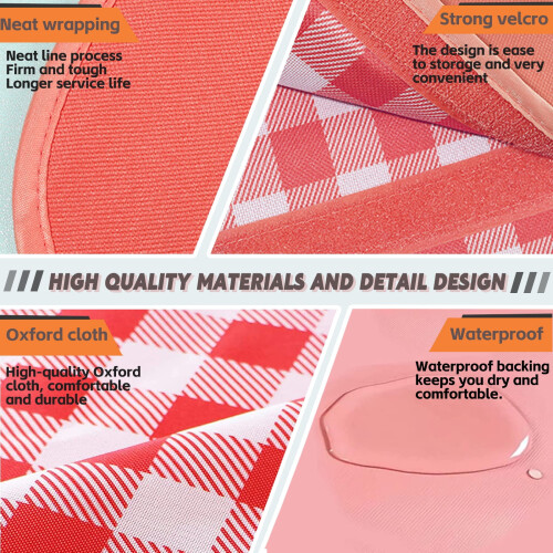 Waterproof Picnic Blanket Red 79x79 Inch 1