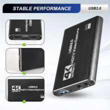 Karta Przechwytywania Wideo 4K Nagrywanie Ekranu UrząDzenie do Przechwytywania Gier USB3.0 1080P 60FPS