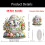 Ensemble de décorations de table de Pâques : lapin et œufs en acrylique (6 pièces) 3