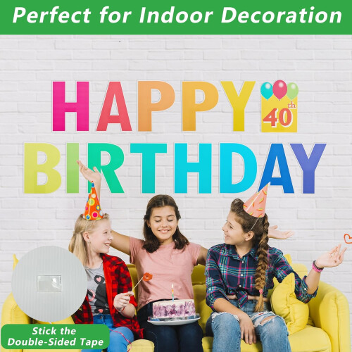 Cartel de cumpleaños para el jardín con luces LED y globos. 2