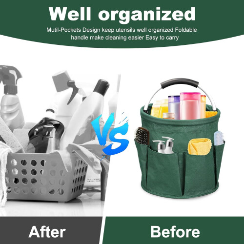Cleaning Cart with Handle 17L Portable Organizer 2