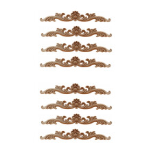 8 Pezzi Appliques E Onlay Nel Legno, Appliques Onlay Scolpito Nel Legno Decorativo DIY Non Verniciato per Armadio con Ante del Letto
