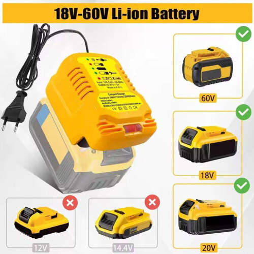 Billaddare för 18V litiumjonbatteri 1-pack 2