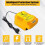 Billaddare för 18V litiumjonbatteri 1-pack 4