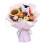 Conjunto de presente com buquê de flores de tricô e urso de formatura 5
