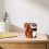 Mini squirrel plush toy brown forest animal 1 set 4