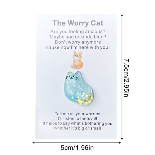 Pocket Hugging Heart Keepsake Pink Cat Theme1pc 2