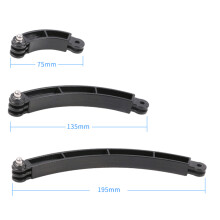 ExtensióN de Brazo de Casco de Montaje en 3 VíAs Palo Curvo para Selfie para 9 8 7 6 5 SJCAM 4K Sin Tornillo