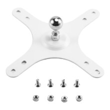 Płyta Montażowa do Monitora Przenośnego VESA z Kulą 17 mm do Podstawy 100x100 mm 75x75 mm Uchwyt Ścienny Biały